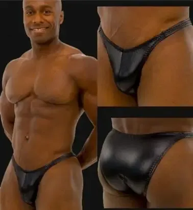 Roupa interior masculina calças de concurso de musculação sexy couro theprivate ordenação cuecas de ginásio 240126