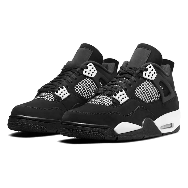 Men s 2024 Basketball Sneakers Black Cat 4s Red Cement Thunder Military Frozen Moments Pine Green Midnight Navy University Blue