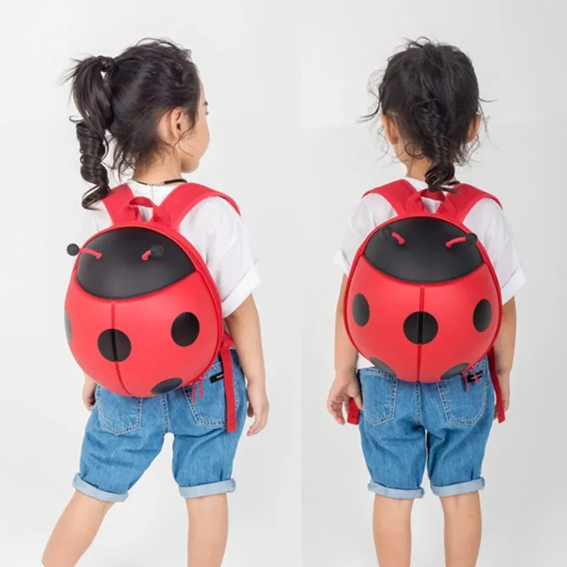 Zaino per bambini Anti smarrimento Bambino piccolo Borsa per scuola materna Borsa da viaggio per bambini Zaini carino coccinella senza guinzaglio 240118