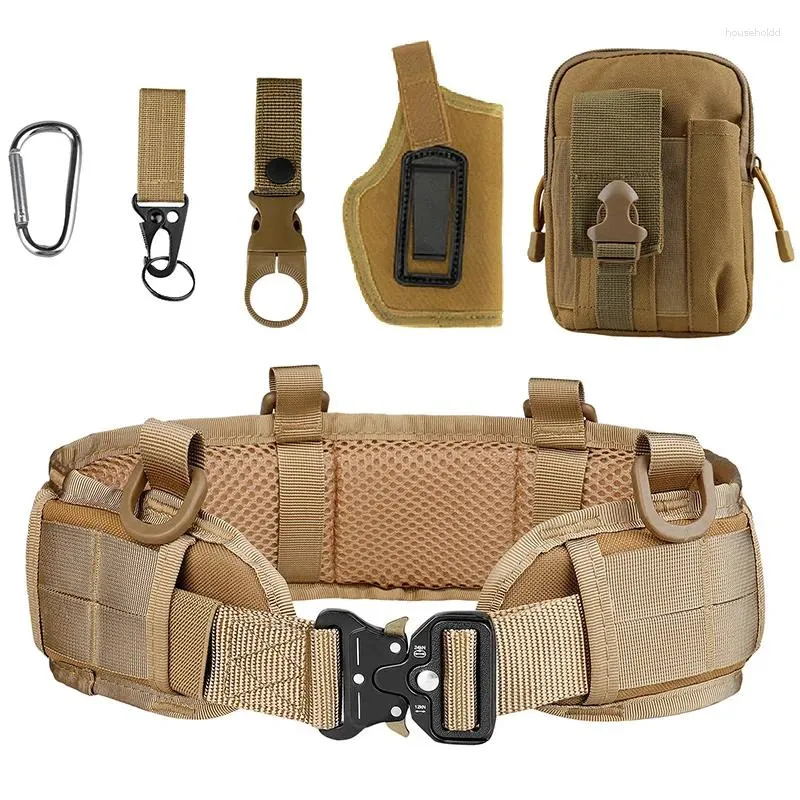 Ceintures militaire tactique ceinture réglable travail en plein air hommes Molle bataille armée Combat CS Airsoft chasse Paintball taille rembourrée