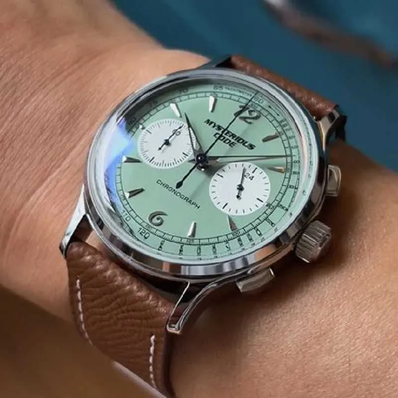 DHgate.com:Mens MYSTERY CODE Homage Chronograph Watch with
