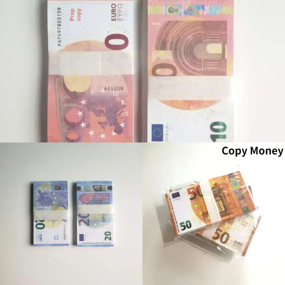 Meilleur 3A Copy Prop Euro Dollar 10 20 50 100 200 500 Party Supplies Fake Movie Money Billets Play Collection 100pcs / Packureigzrk