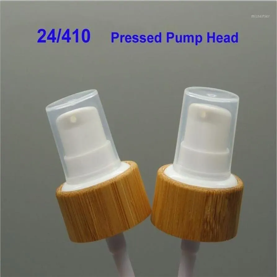 50pcs100pcs 24 410 Cosmetic Lotion Emulsion Pump Head Cap Bamboo Cosmetic Pressed Pump Lid for Shampoo Bottles Cream Head11856