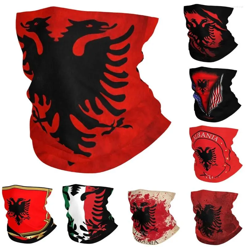 Schals, Albanien-Flagge, Bandana, Halsschutz, bedruckt, Maske, Schal, multifunktional, Radfahren, Unisex, Erwachsene, winddicht