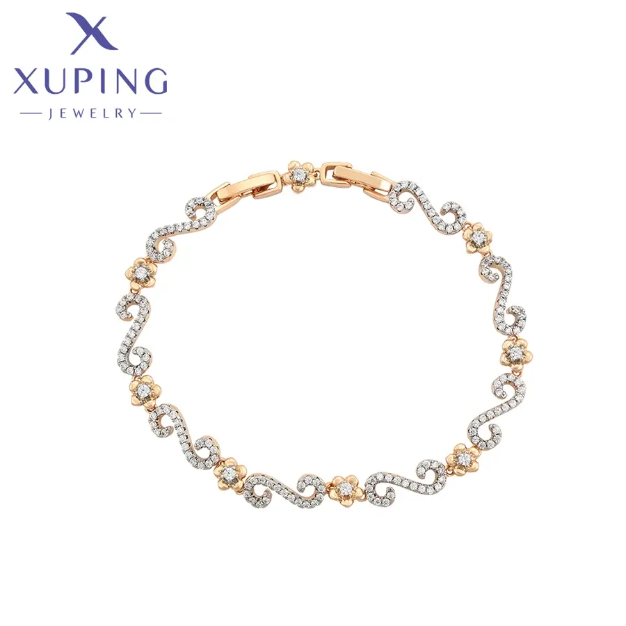 Bracelets Xuping bijoux mode élégant luxe Style femmes Bracelets couleur or cadeaux d'anniversaire S00041571