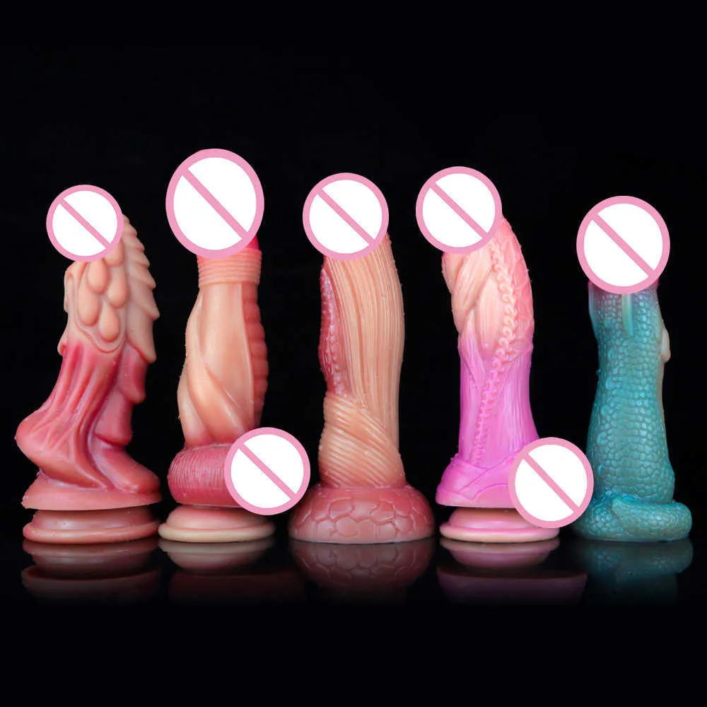 Dildos dongs yeni makyaj özel şekilli simülasyon penis şehvetli süper kız mastürbasyon sıvı silikon yetişkin eğlenceli ürünler