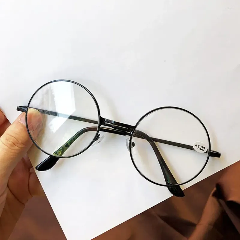 선글라스 간호 읽기 배율 부모 선물 선물 하이퍼 오피아 안경 컴퓨터 안경 둥근 프레임 독서 안경 장애자