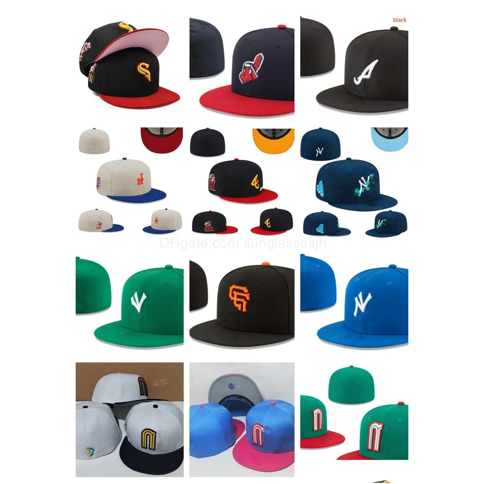 Berretti da baseball Cappello Cappelli aderenti Designer Taglie adatte per Donna Uomo Tutte le squadre Logo Cotone regolabile Baseball Calcio Ricamo Sun Fisherma Dhn6O