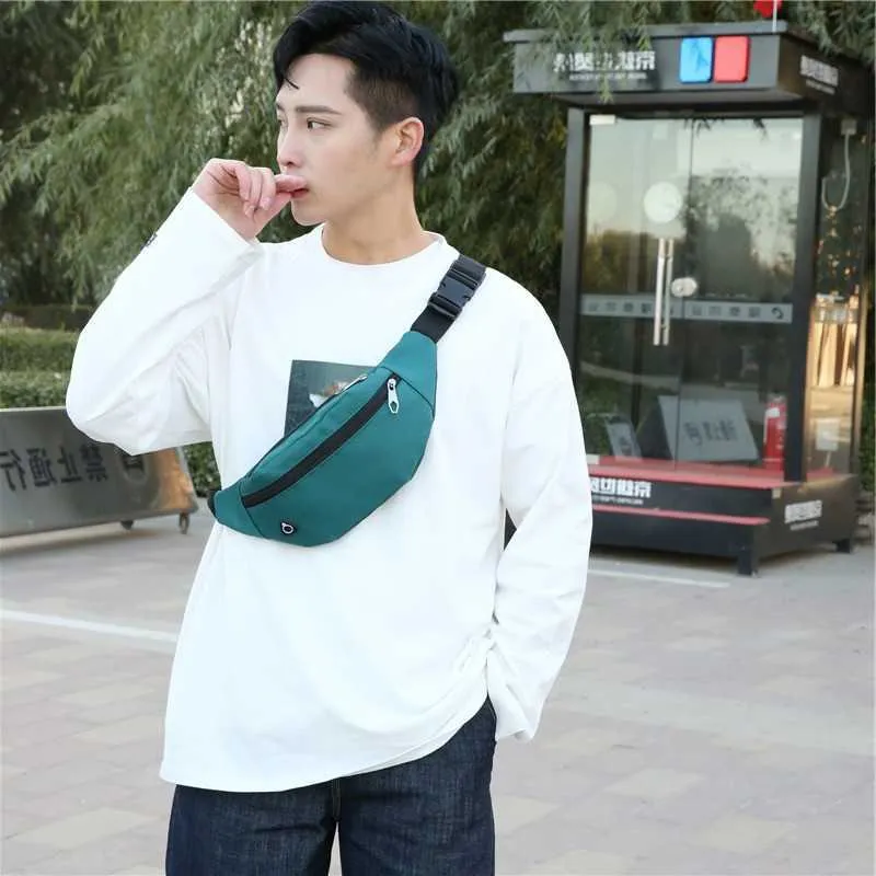 Casual Waist Bags New Outdoor Multi Functional Solid Color Simple Fashion Versatile Chest Bag Outdoor Fitness Sports Crossbody Bag