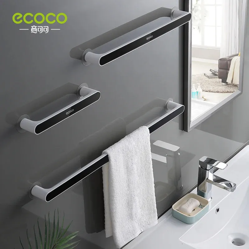 ECOCO porte-serviettes mural organisateur de serviettes de salle de bain support de rangement ne prend pas de place porte-serviettes pour accessoires de salle de bain 240125