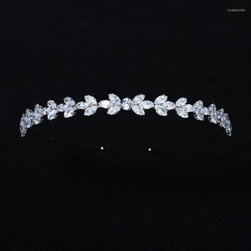 Pinces à cheveux SLBRIDAL, breloque tendance, strass en cristal, Zircon, bandeau diadème pour femmes et filles, fête reine, autocollant CZ, bijoux