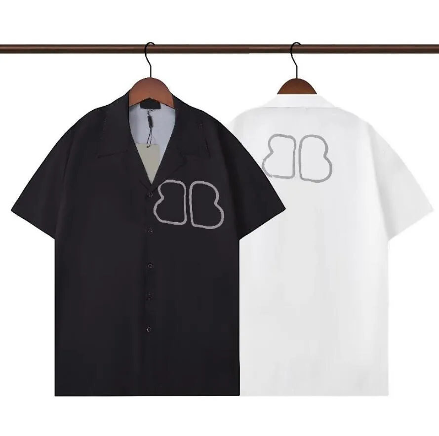 Мужская дизайнерская футболка высшего качества с надписью Летние рубашки с короткими рукавами Мужская шелковая рубашка для боулинга Свободные футболки Разноцветные M-3XL