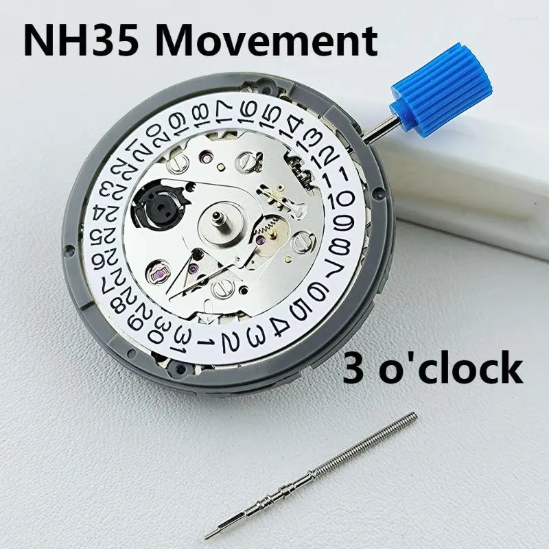 Titta på reparationssatser NH35 Movement Automatic Mechanical With 3'S Date Window Men's Accessories