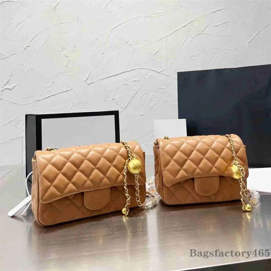 20 17 cm Ladies Mini Flap Luxury Designer Crossbody Bag Lambskin Leather Quilted Square Classic Handbag Tote Gold-Tone Silver-Tone 232a