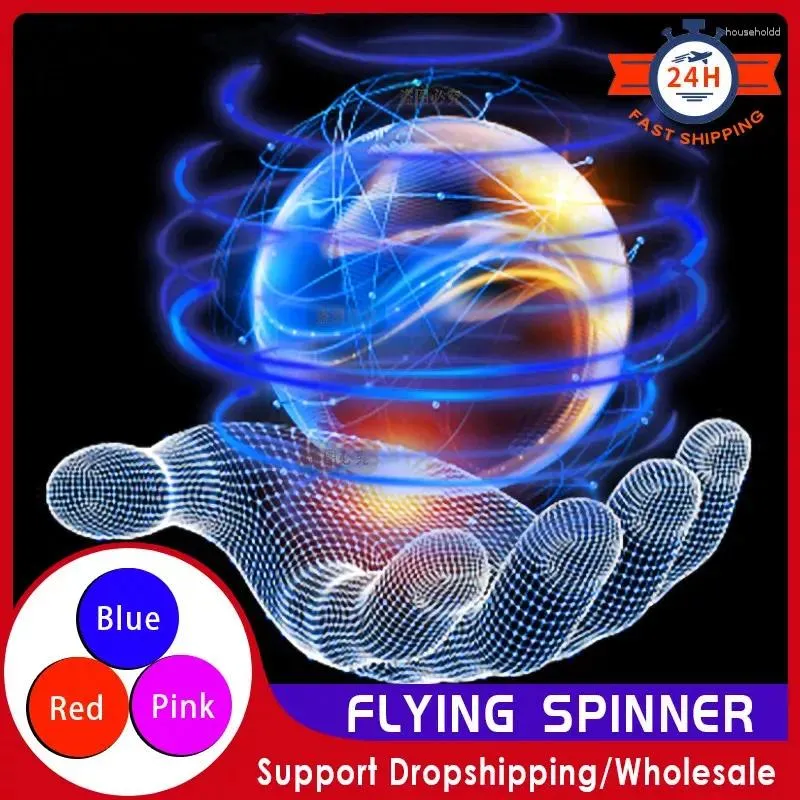 Nachtverlichting Vliegende bal Flyorb Magie met LED Drone Boomerang Hover Light Spinner Fidget Speelgoed Kinderen Familiecadeaus