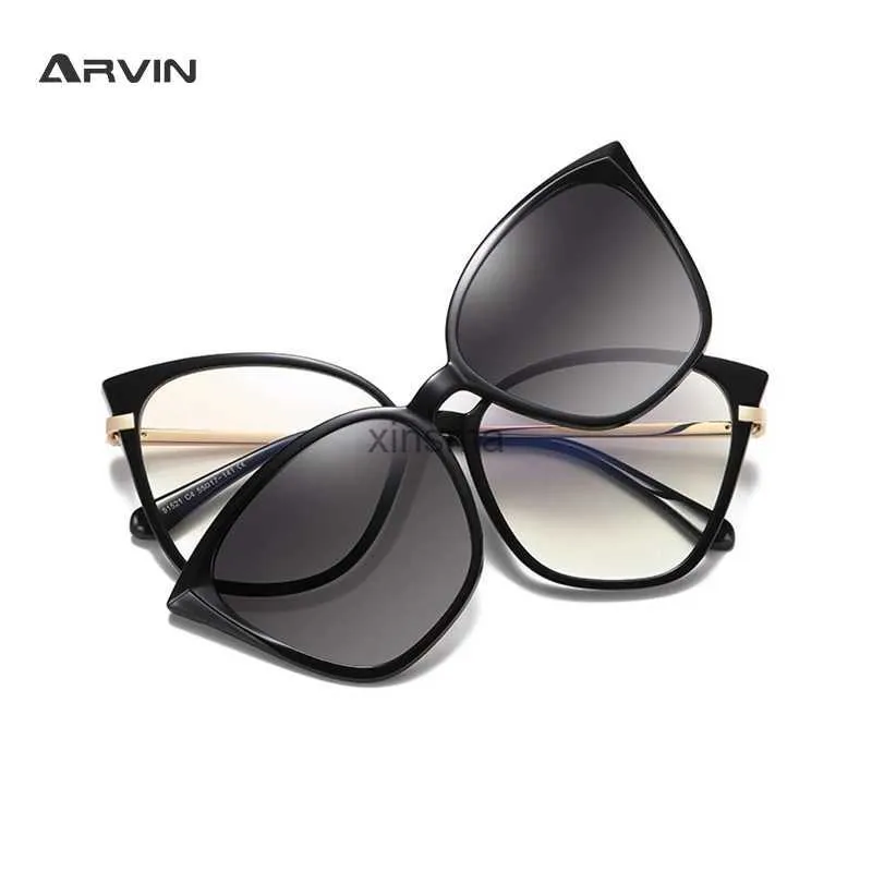 Sunglasses Anti Blue Light Glasses Frames Polarized Sunglasses Magnetic Clip Men Women Multifunctional TR90 Fashion Computer Eyeglasses YQ240131