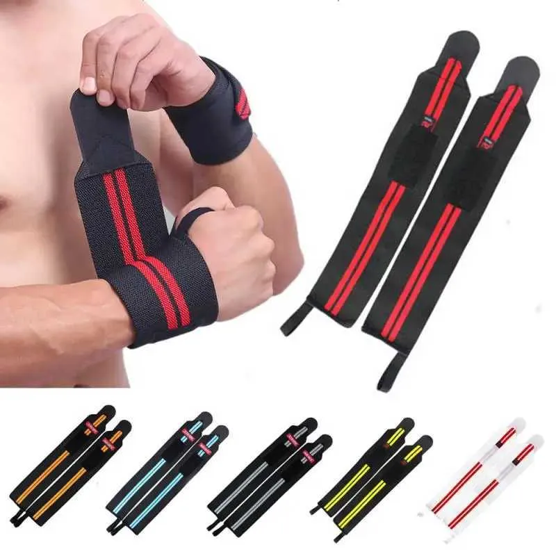 Supporto per il polso 1 Pz Supporto per il polso Palestra Sollevamento pesi Allenamento Guanti per sollevamento pesi Bar Grip Cinghie con bilanciere Avvolge Protezione per le mani 9 YQ240131