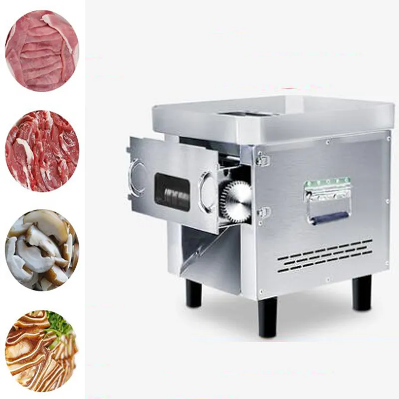 Linboss automático comercial cozinha máquina de corte de carne de aço inoxidável cortador de carne desktop máquina de corte de carne 220v