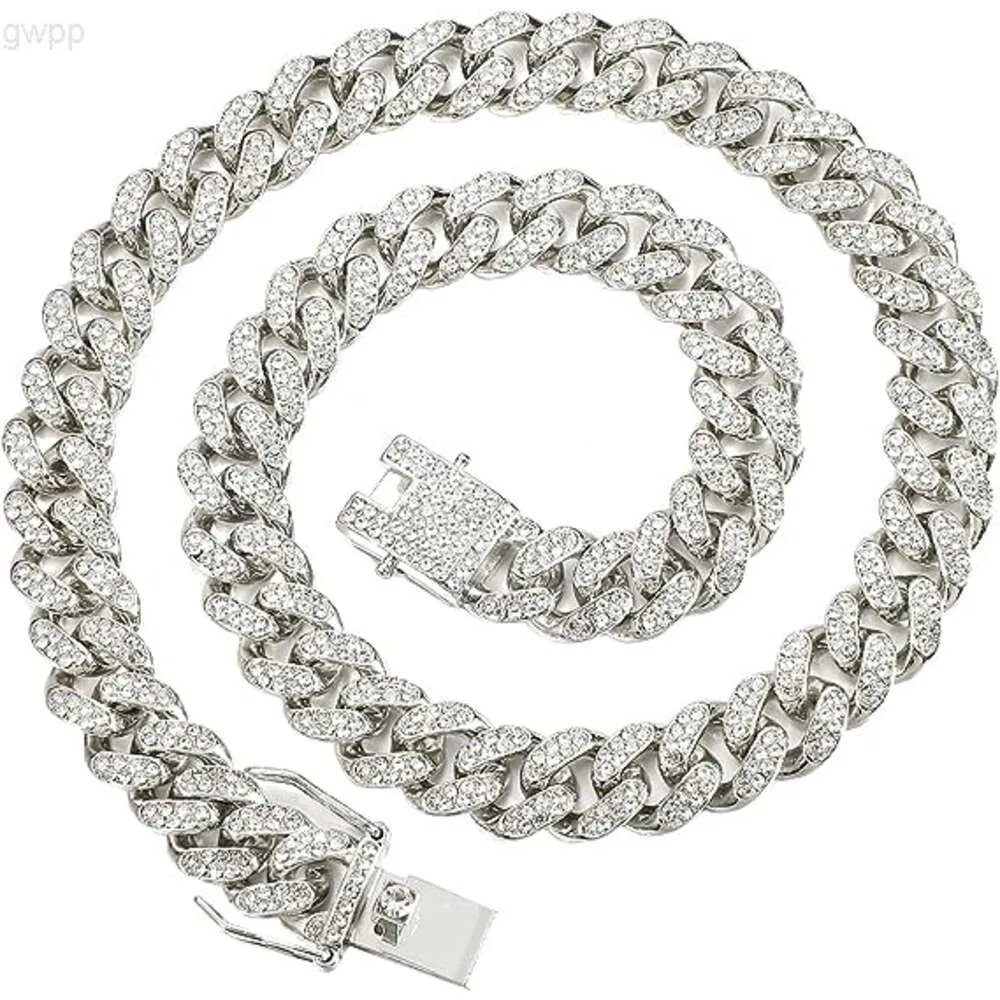 Voaino garra ajuste gelado para fora hip hop jóias colar masculino 925 prata moissanite jóias personalizado cubana link chain