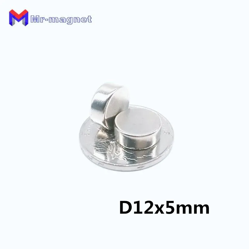 neodymium magnet 12x5 rare earth small strong round permanent 125 mm fridge electromagnet ndfeb nickle magnetic disc
