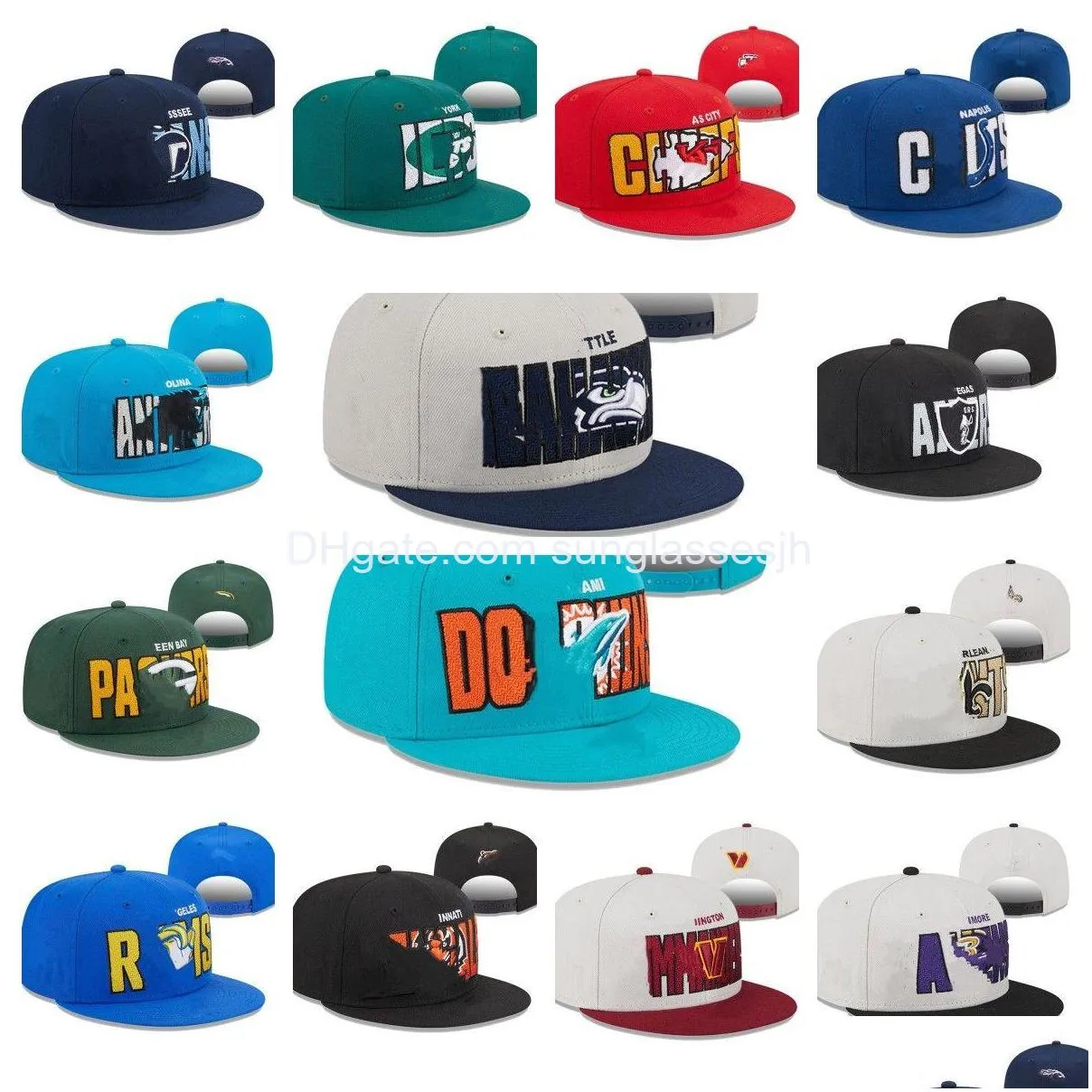 Ball Caps 2023 Adt Snapbacks Hats Fitted Designer Hat All Team Flat Football Basketball Adjustable Cap Embroidery Baseball Mesh Dh6rm