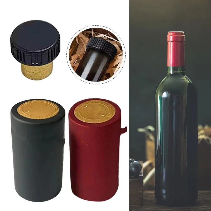 Bouchons de bouteille de vin en forme de T, 50 pièces, joints en PVC, Capsules thermorétractables, accessoires de barre de prise 240119