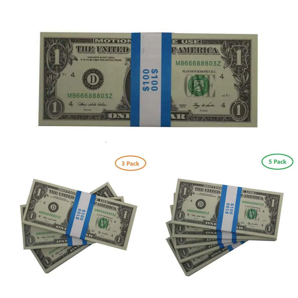 Party Replica US Fake Money Kids Spela leksak eller familjespel papper kopia sedlar 100 st -pack träning räknar film prop 20 dollar f208sfsdawxha