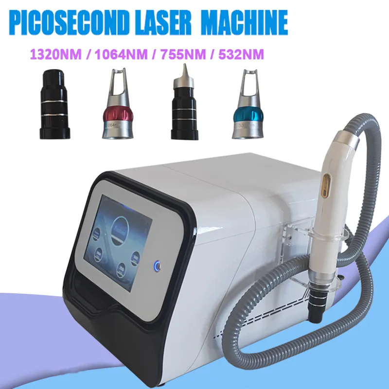Machine de retrait de tatouage au laser picoseconde à haute énergie Q commuté Nd Yag Laser Pico Pigment Removal Dark Spot Speckle Acne Birthmark Removal Equipment