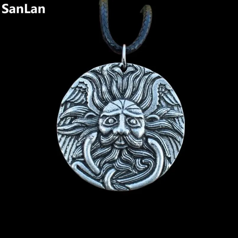 Bel Celt İrlanda Ateş ve Güneş Tanrısı Kolye Kolye Yuvarlak Klasik Aile Muska Talisman Sembolü Kolyeler Sanlan 1pcs Chains304R