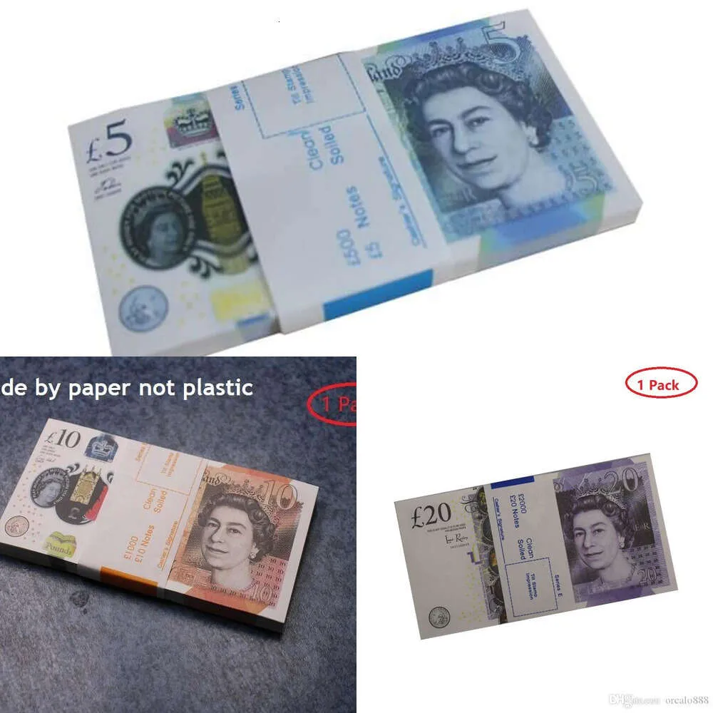 Prop Money Copy Game UK Pounds GBP Bank 10 20 50 Notes Movies Fake Casino PO Booth20436616Awvjmll