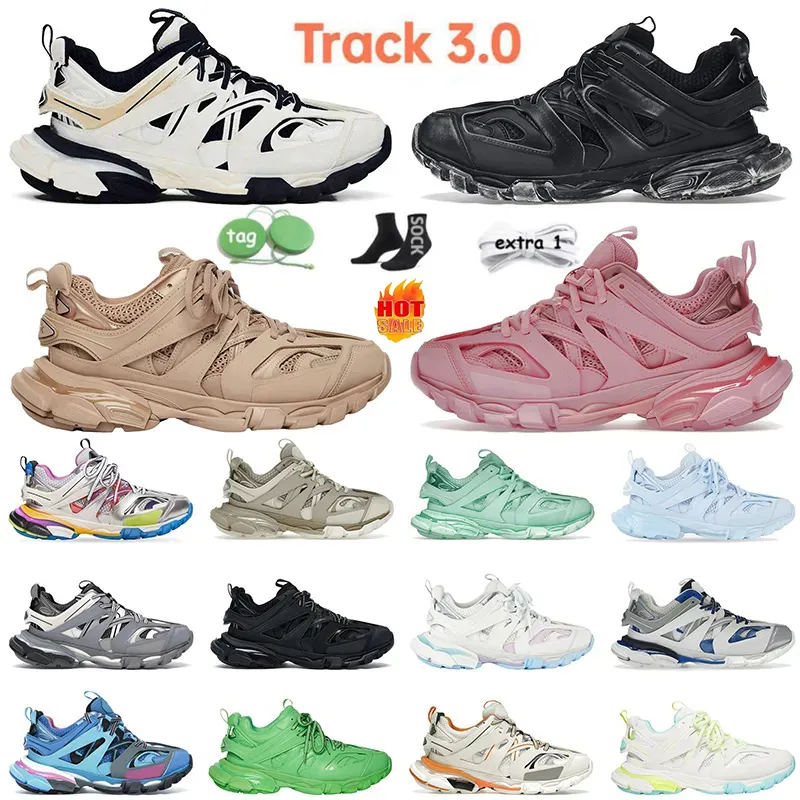 Runningskor 3xl Track 3.0 Designer Shoes Män kvinnor tripler 9.0 Svart Sliver Beige White Gym Red Dark Grey Casual Sneakers Fashion Luxury Plate For Me Casual Trainers