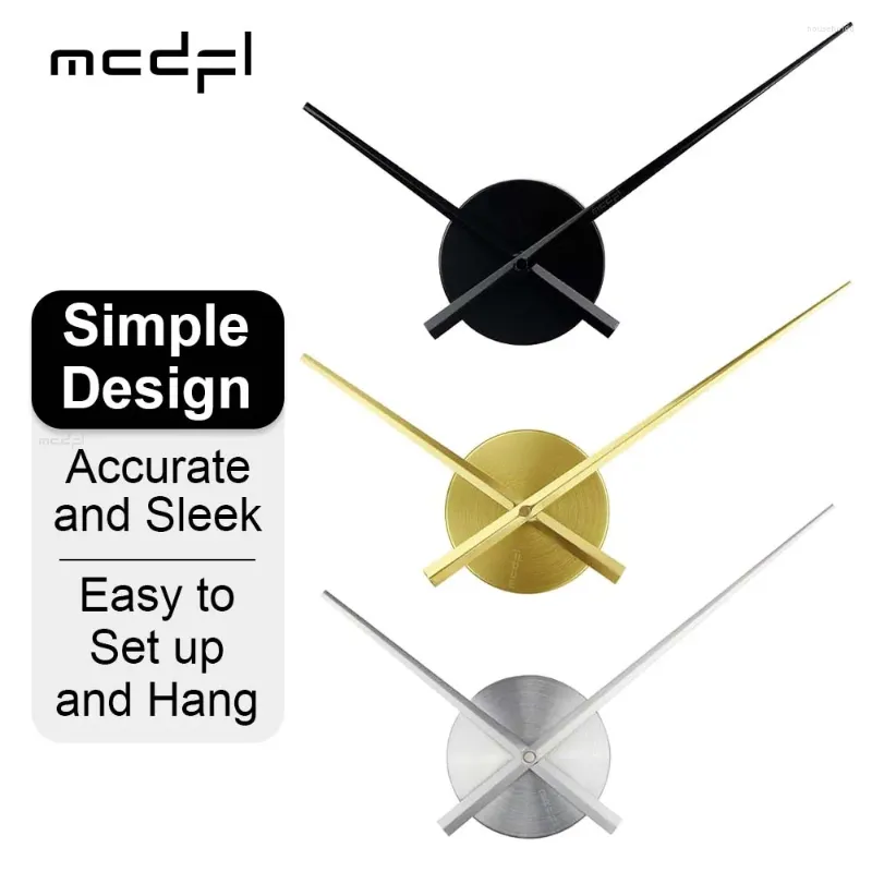 Relógios de parede MCDFL Minimalista Moderno Sala de estar Grande Relógio Decoração Arte Relógios Ornamentos 3D Pendurados Mãos e Motor Kit