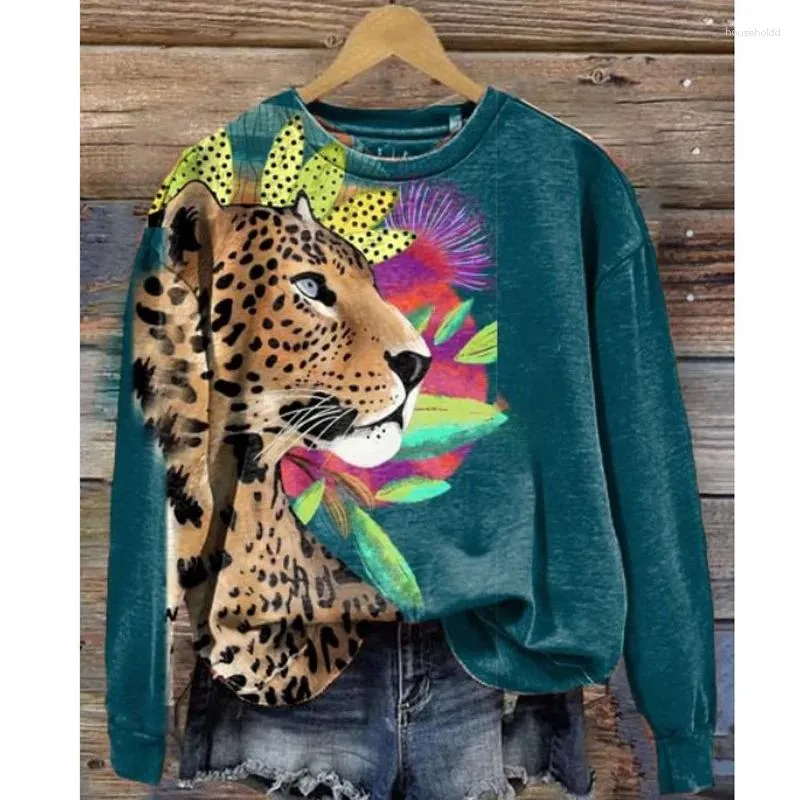 Felpe con cappuccio da donna Animal Leopard Tiger Zebra Felpe 3D Print Fashion Donna Streetwear Pullover a maniche lunghe Y2k Felpa con cappuccio Abbigliamento donna