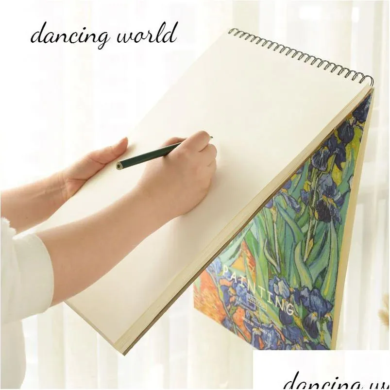 Dhgate a4 sketchbook for students blank drawing paper art book for