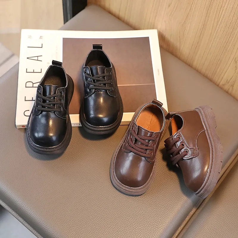 Kids Leather School Shoes Spring Casual Shoes for Boys Girls