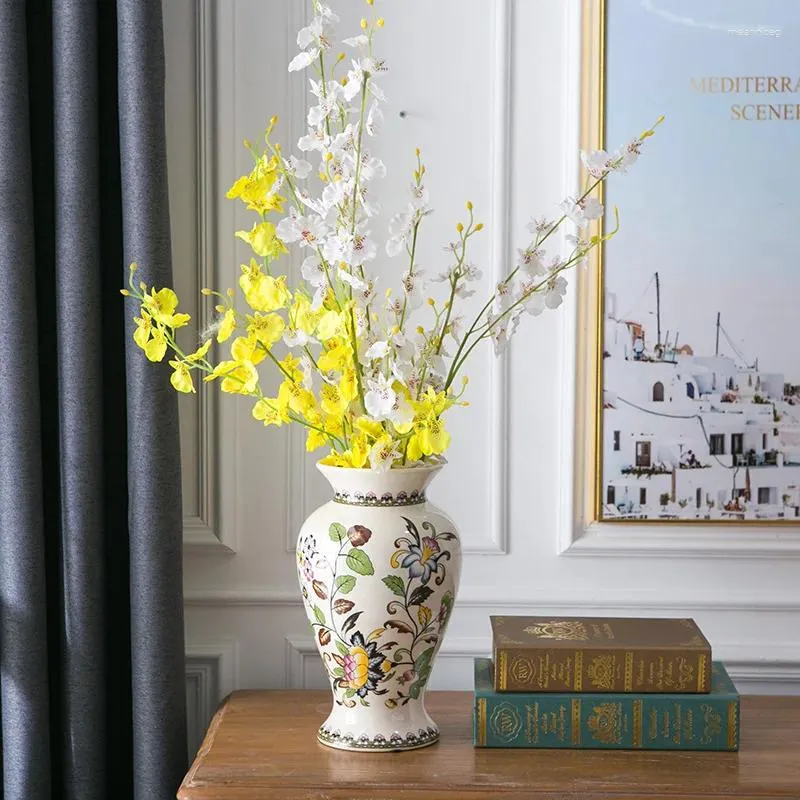 Vazolar Amerikan tarzı kırsal seramik vazo süsleri ev dekorasyon oturma odası masa üstü Avrupa çiçek aranjman