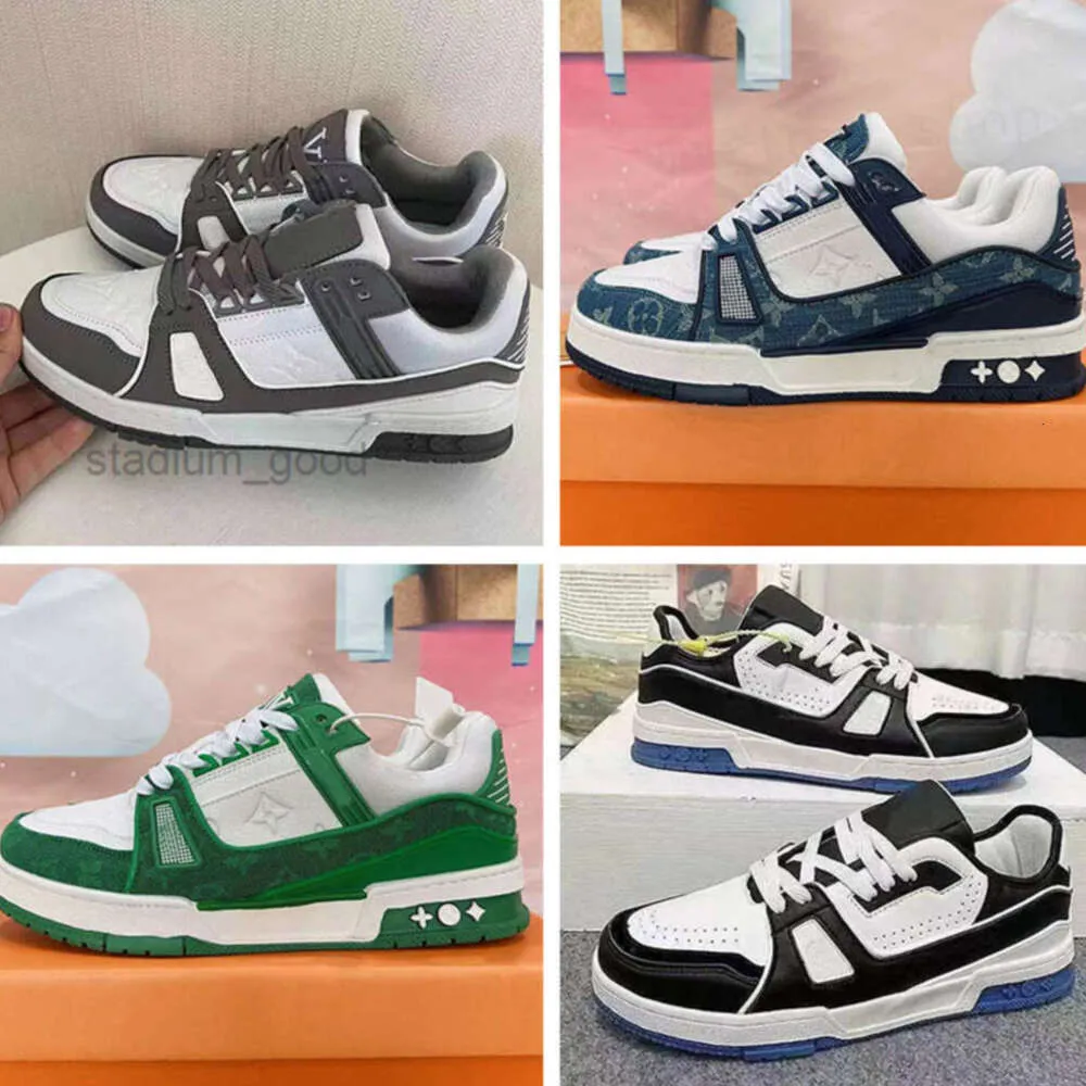 2024 Summer Breattable Classic Custom Mens Women Casual Shoes Trainer Designer Sneakers Printing Low Cut Green Red Black White Running Shoe 39-44