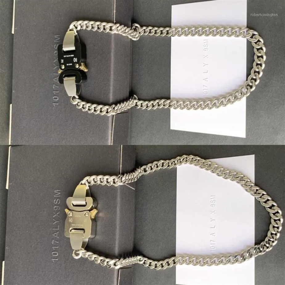 2020SS Alyx halsband män kvinnor kvalitet 1017 alyx 9sm halsband kedja länk metall buckle1312k