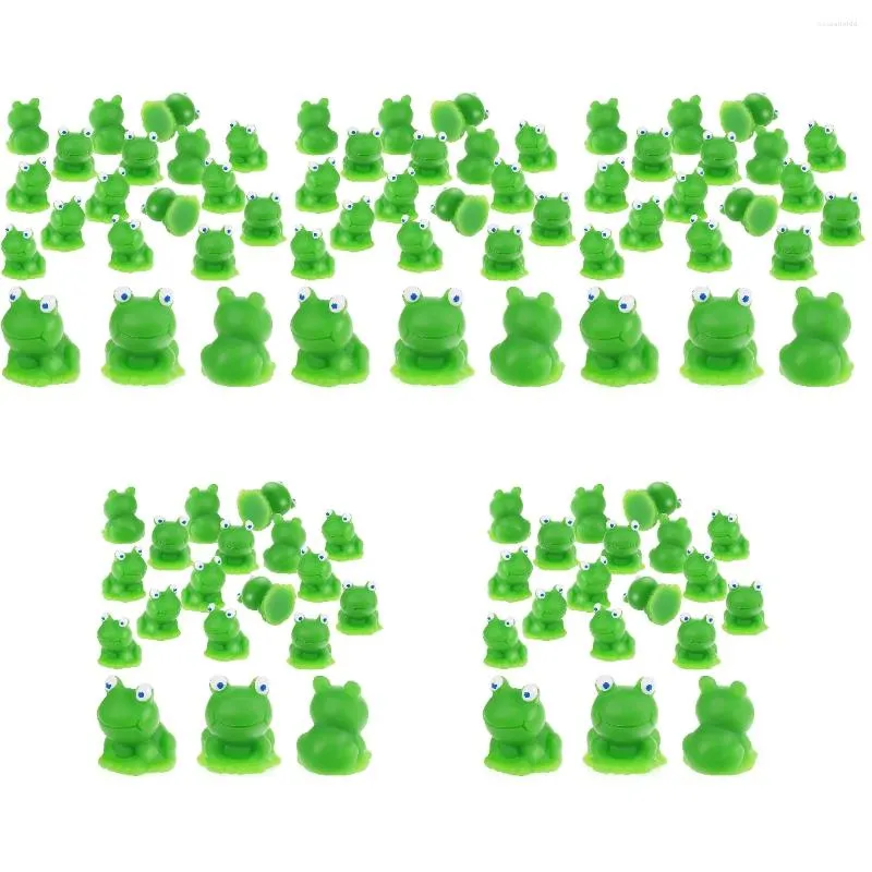 Obozowe meble 100pcs Little Frog Desin rzemiosła miniaturowe posągi krajobrazowe ozdoby sztuczne żaby figurki Mały modelowy ogród