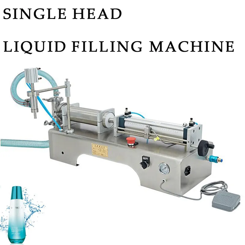 Máquina de enchimento horizontal elétrica de bebidas de cabeça única 10-5000Ml Máquina de enchimento de líquidos de mesa