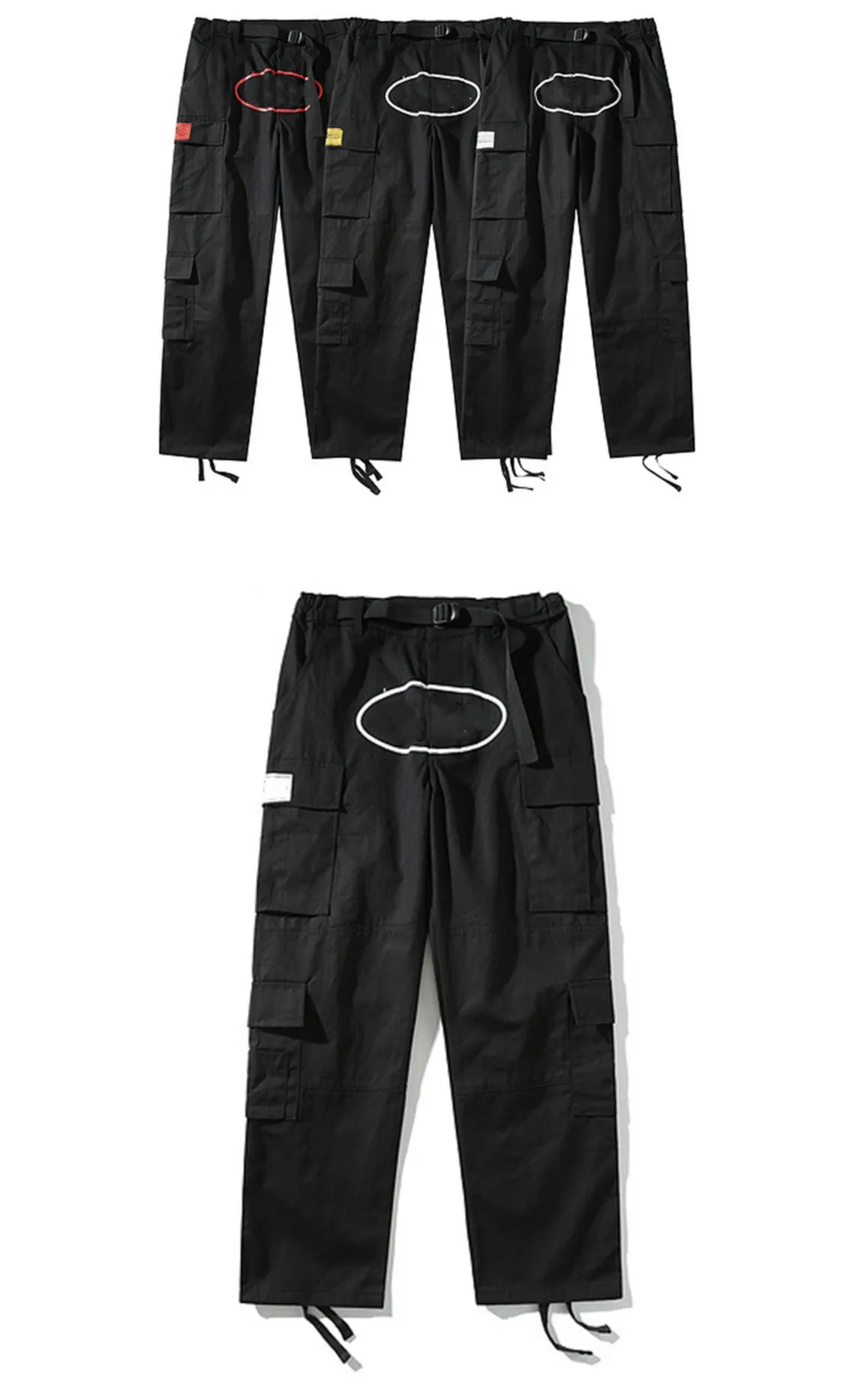 Мужские брюки дизайнерские карго Harajuku повседневные свободные прямые широкие брюки уличная одежда брюки Y2K ретро уличный тренд комбинезоны