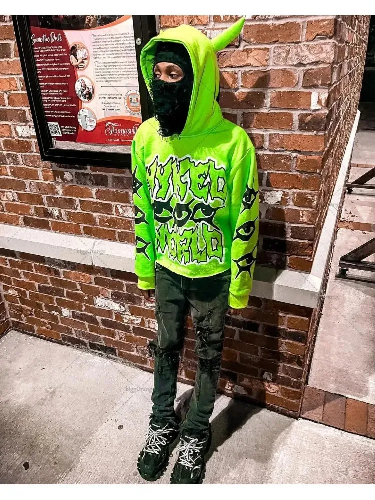 kadınlar için şık geometrik baskılı hoodie kanguru - Türkiye