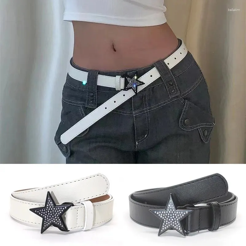 Ceintures femmes étoile strass ceinture mode Y2K taille sangle femme fille jean robe pantalon Vintage décoratif ceinture accessoires
