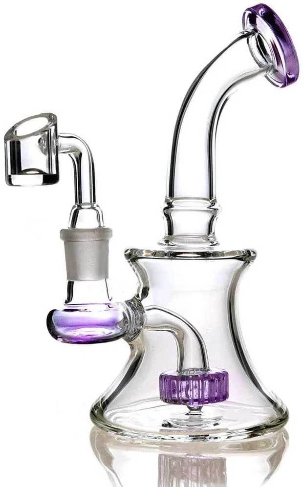 6.3Inchs Bägare Base Dab Rigs Thick Glass Water Bongs Hookahs rök glasrör oljeriggar med 14 mm banger