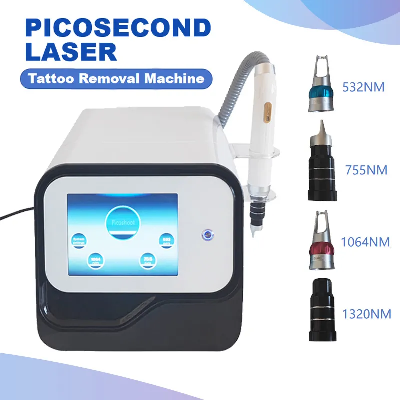 4 Probes Picosecond Laser Freckle Removal Facial Tightening Machine Q Switch Nd Yag Laser Tattoo Pigment Remove Beauty Instrument