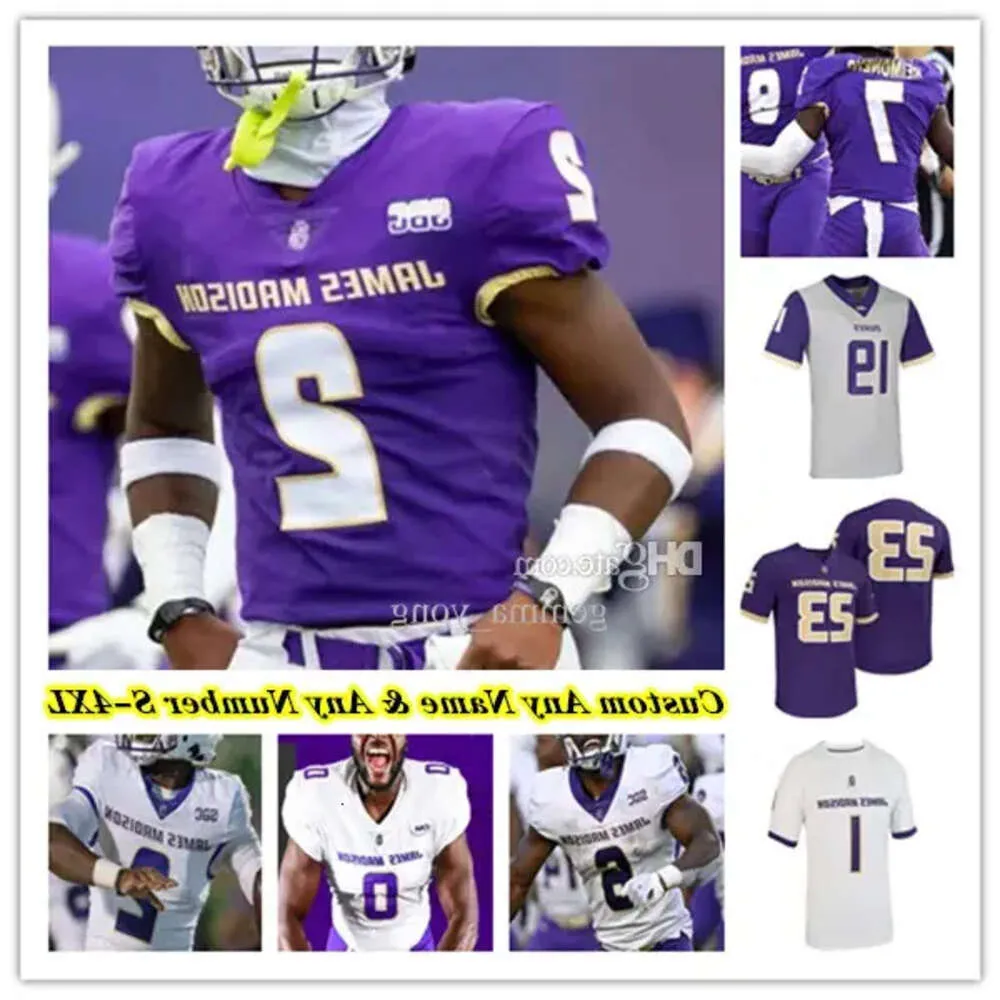 MADISON JAMES JMU Maillot de football universitaire Mccloud Kaelon Noir Ty Son Lawton Reggie Brown Elijah Sarratt Aiden Fisher Jalen Green Jamree 24