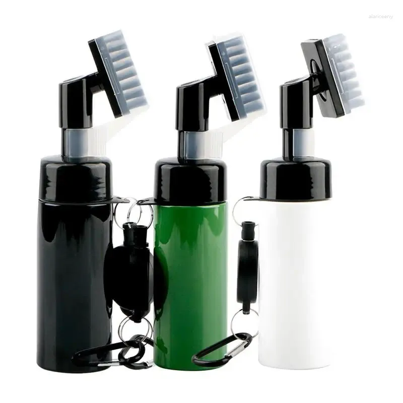 Brosse de nettoyage de Clubs, aide à l'entraînement de Golf, rainure de Club Portable avec nettoyeur de balançoire de bouteille d'eau de Type poussoir