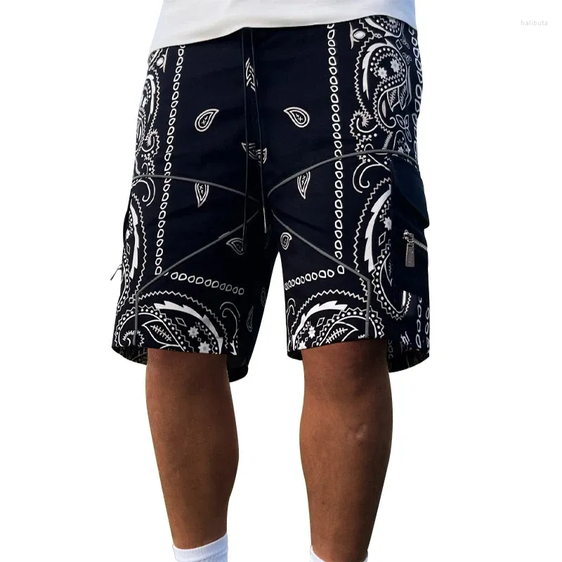 Męskie spodnie męskie szorty joggers długość kolan dres mody mody letni swobodny męski ładunek solidny