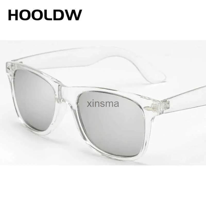 Sonnenbrille HOOLDW Neue Polarisierte Klare Sonnenbrille Frauen Transparenten Rahmen Nachtsicht Sonnenbrille Spiegel Reflektierende Gläser UV400 Brillen YQ240131