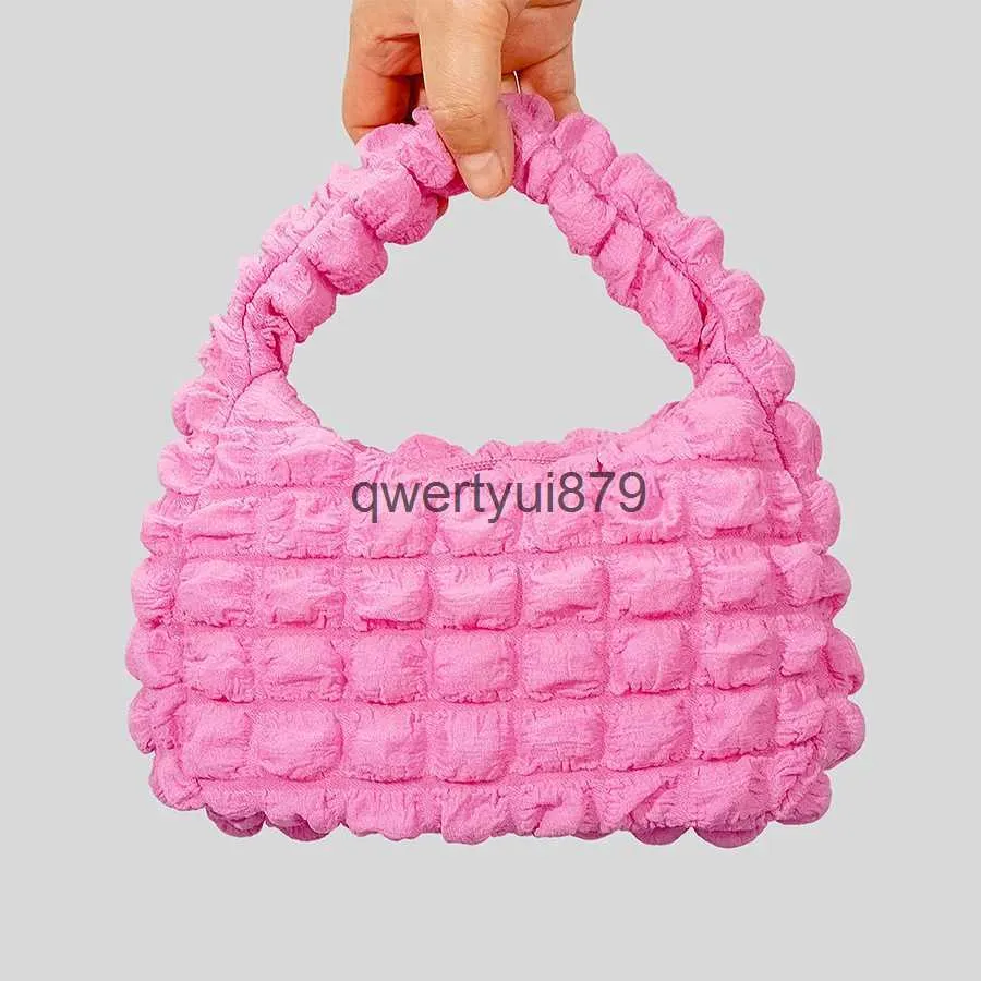 Totes alf Moon Nylon plissé sacs de créateurs de luxe pour les femmes 2023 nouvelle mode petit sac à main Clu décontracté Ligt gonflé bulle andbagsH24131